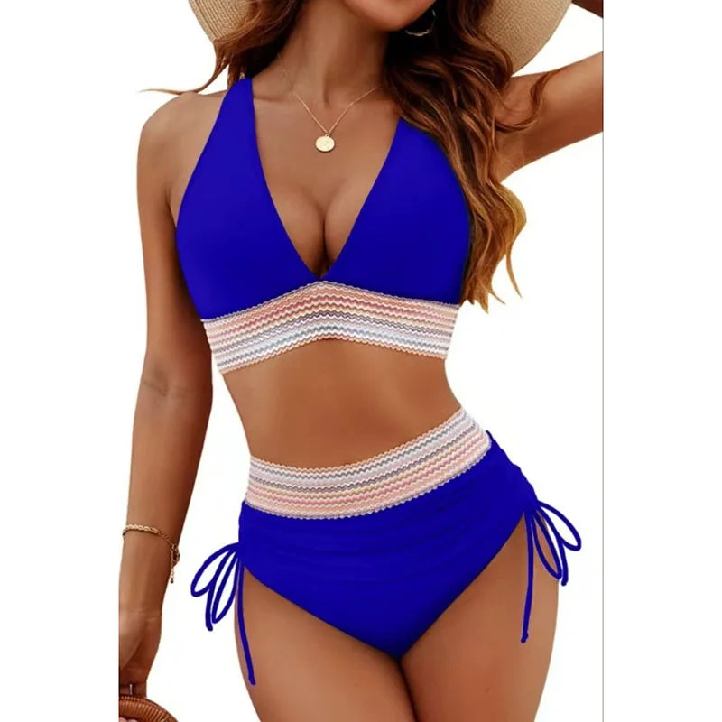 Bikini Scollo V Vita Alta